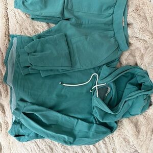 Marine Layer Teal Track Pants & Hoodie Set